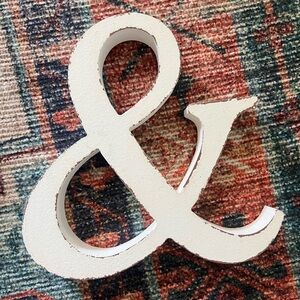 White Ampersand Decor